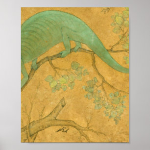 Poster Ustad Mansur - Chameleon Dans Un Arbre