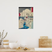 Poster Utagawa Hiroshige - Neige sur le mont Haruna (Cuisine)