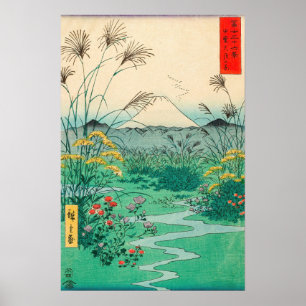 Poster Utagawa Hiroshige - Plaine d'Otsuki dans la provin