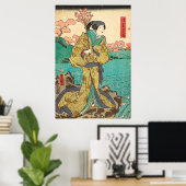 Poster Utagawa Kunisada (Bureau à domicile)