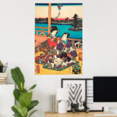 Poster Utagawa Kunisada (Bureau à domicile)