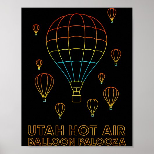 Poster Utah Hot Air Balloon Palooza Apparel  (Devant)