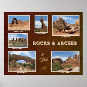 Poster Utah : Roches et Arches