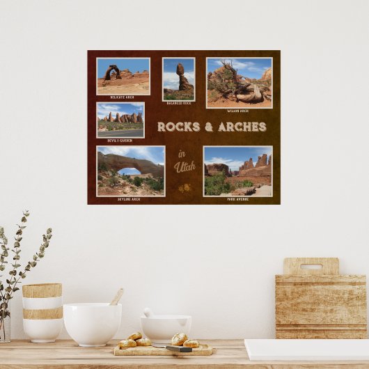 Poster Utah : Roches et Arches (Cuisine)