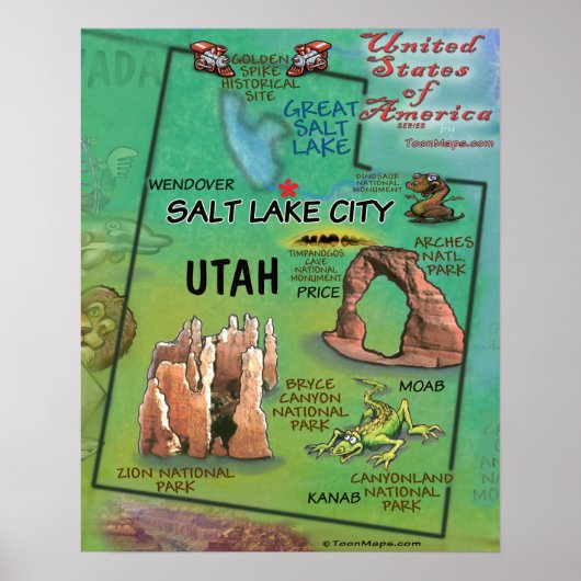 Poster Utah USA (Devant)