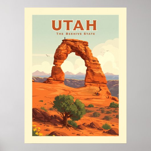 Poster Utah vintage (Devant)