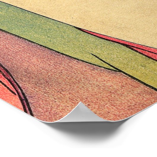 Poster Utamaro : Kushi (comb). (Coin)