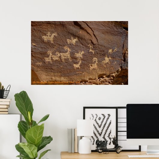 Poster Ute Petroglyphes (Bureau à domicile)