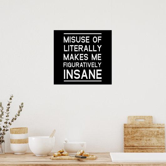 Poster Utilisation abusive de la littérature (Cuisine)