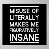 Poster Utilisation abusive de la littérature (Devant)