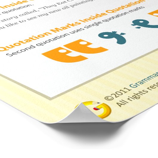 Poster Utilisation de guillemets et de ponctuation (Coin)