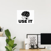 Poster Utiliser - Conception du cerveau (Bureau à domicile)