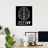 Poster Utiliser - Conception du cerveau (Bureau à domicile)