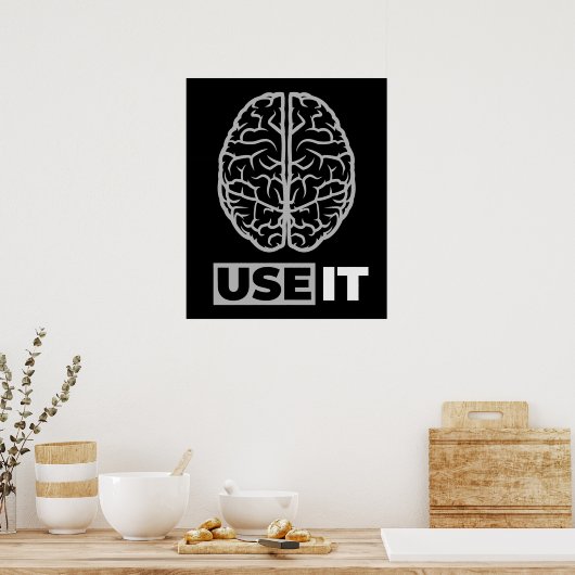 Poster Utiliser - Conception du cerveau (Cuisine)
