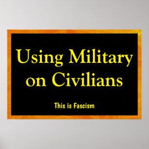 Poster Utiliser l'armée contre les civils
