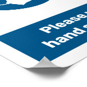 Poster Utiliser le désinfectant à main (Coin)