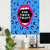 Poster Utiliser votre voix (Bureau à domicile)