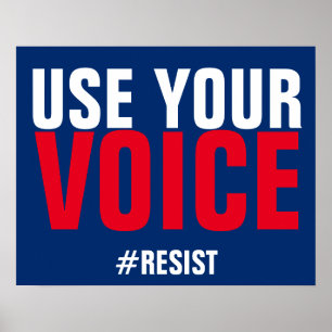 Poster Utiliser votre voix parler haut résiste protestati