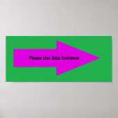 Poster 'Utilisez L'Entrée Côté' Signal. Personnalisable  (Devant)