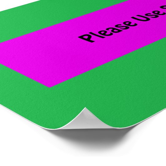 Poster 'Utilisez L'Entrée Côté' Signal. Personnalisable  (Coin)