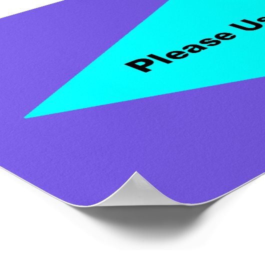 Poster 'Utilisez L'Entrée Côté' Signal. Personnalisable . (Coin)