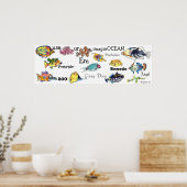 Poster Utilisez notre ImagineOCEAN bande dessinée poisson (Cuisine)