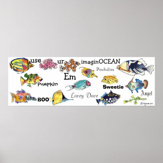 Poster Utilisez notre ImagineOCEAN bande dessinée poisson (Devant)