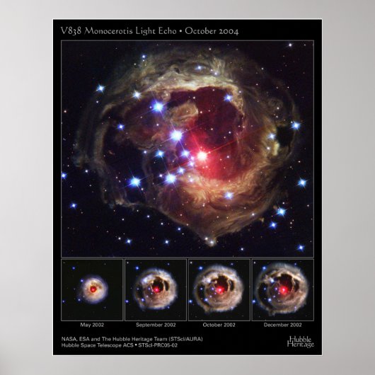 Poster V838-MonocerotisLightEcho-2005-02 (Devant)