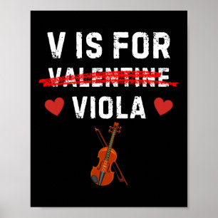 Poster V est pour l'alto Amusant altiste Musique Saint-Va