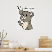 Poster V est pour le campagnol (Cuisine)