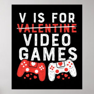 Poster V est pour les jeux vidéo