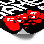 Poster V Is For Video Games Funny Valentines Gamer Love  (Coin)