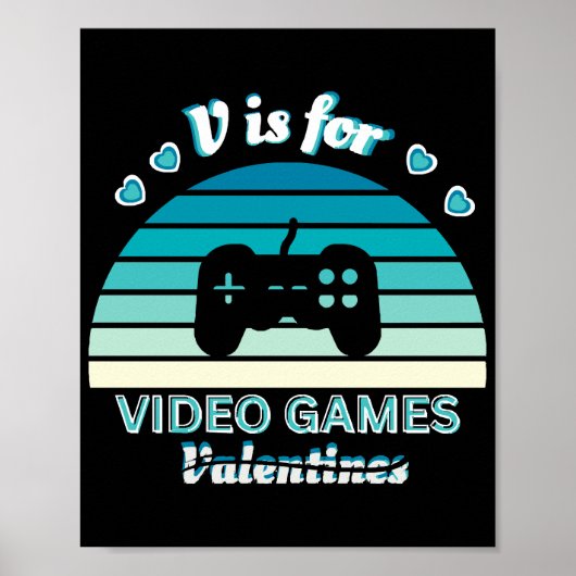 Poster V pour jeux vidéo pas pour la Saint-Valentin - Drô (Devant)