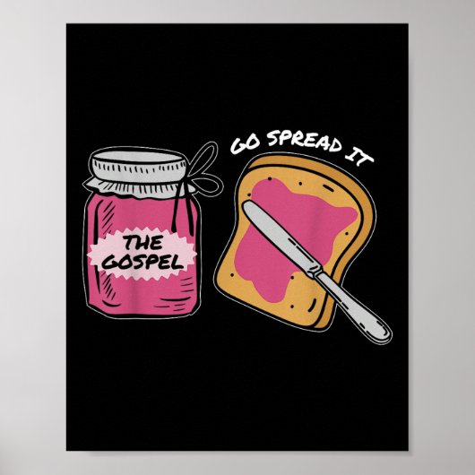 Poster Va La Répandre Évangile, Drôle Verse Bible (Devant)