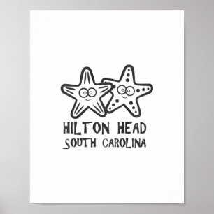 Poster Vacances à Hilton Head Caroline du Sud Filles Garç
