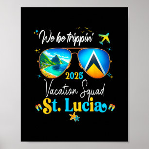 Poster Vacances à Sainte-Lucie Famille Amis Voyage Croisi