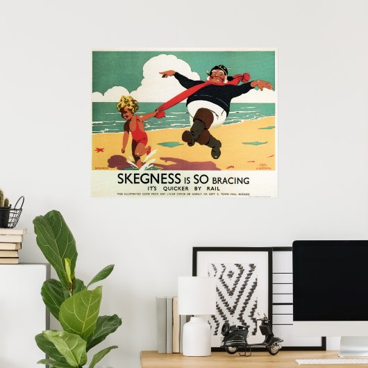 Poster VACANCES à SKEGNESS c. 1908 (Bureau à domicile)