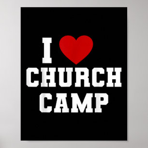 Poster Vacances bibliques J'aime le camp de l'église Égli