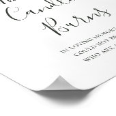 Poster Vacances Chic Botanique | Blanc Cette Bougie Brûle (Coin)