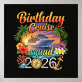 Poster Vacances d'anniversaire en croisière (Devant)