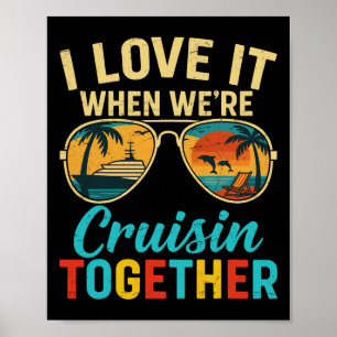 Poster Vacances de croisière drôles vintage J'adore quand