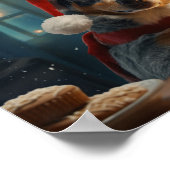 Poster Vacances de Noël de chien de bétail australien (Coin)