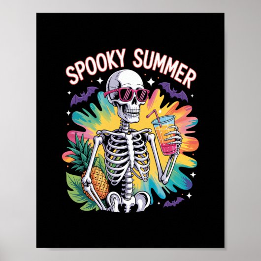 Poster Vacances de plage estivales effrayantes (Devant)