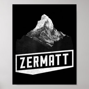 Poster Vacances de ski à Zermatt en Suisse au Matterhorn