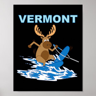 Poster Vacances de ski nautique au lac Moose Moose dans l