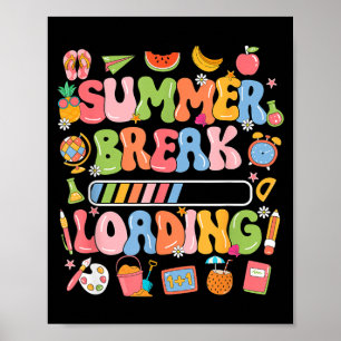 Poster Vacances d'été Chargement Enseignant Élèves Fin De