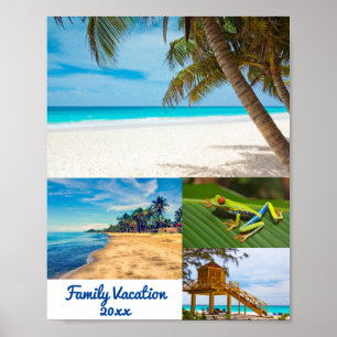 Poster Vacances d'été en famille Photo Collage Modèle