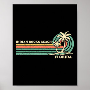 Poster Vacances d'été vintage Rétro Florida Indian Rocks