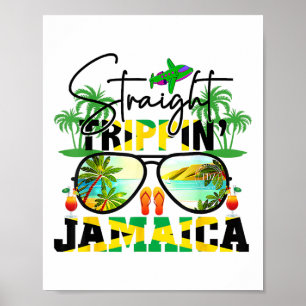 Poster Vacances droites à la Jamaïque 2025 Anniversaire F