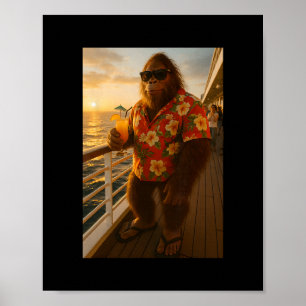 Poster Vacances drôles de Bigfoot en croisière
